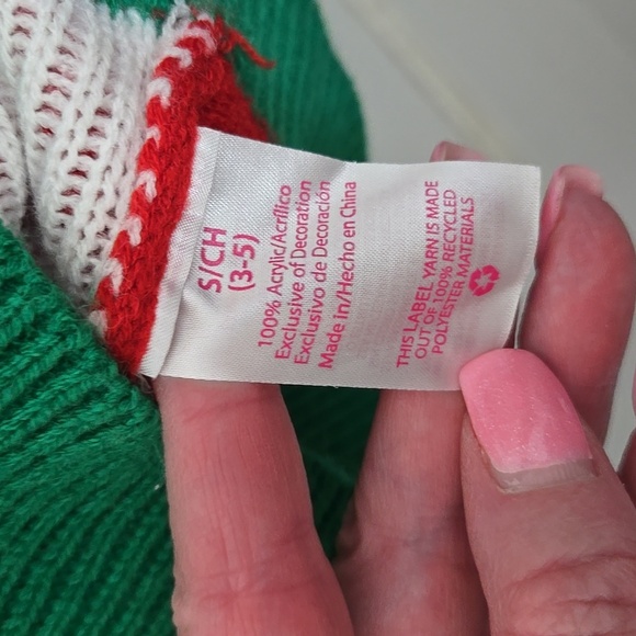 Festive Reindeer Christmas Sweater Junior Girls 3-5 - Picture 3 of 4